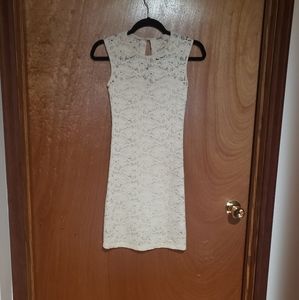 Poof!, XS, Cream, Lace Dress